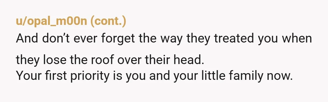 u/Loud_Ad_4515
I'm so glad some family members saw the truth and support you now.
That doesn't always happen.
I can only hope my extended family members eventually come around.
