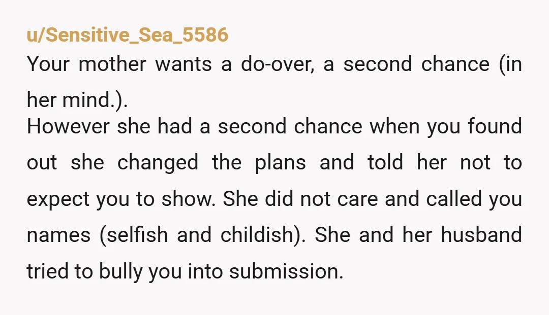 u/n1cenurse I'm so sick of stupid ass women abandoning their first children to cater to their new ones. It's despicable. Your mom sucks and you are spot on with all...