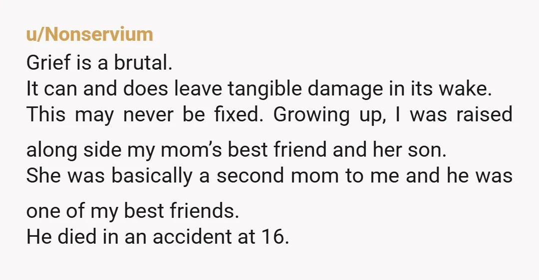 u/Imsomniland OP I've lost friends who died young from bad diagnoses. Your mom's got some deep wounds if she was unable to be there for your sister and symbolically/psychologically you...