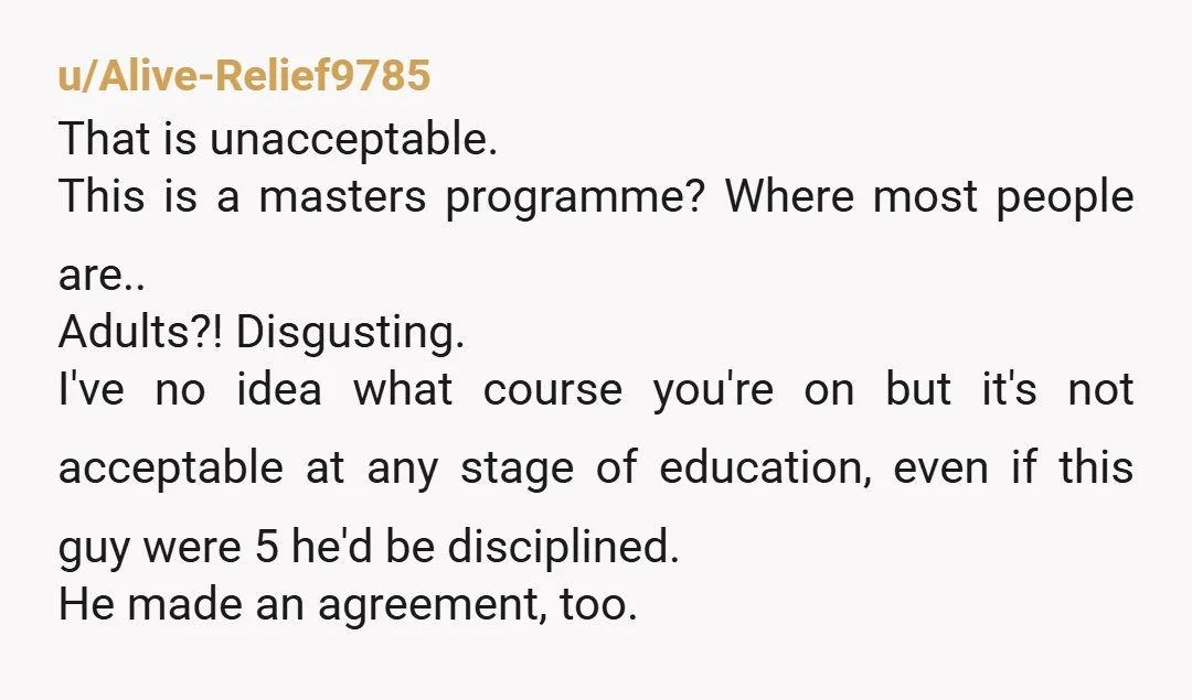 u/Ccampbell41
Not the A-hole.
Make the complaint.
They are breaking the rules, which in turn is making you miserable.
Why should you suffer this fool in silence?