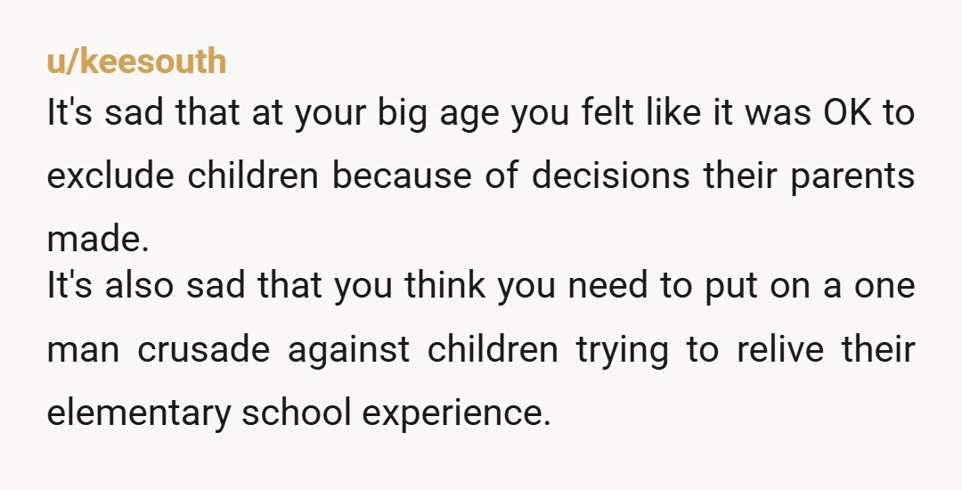 u/pudge-thefish Ok I really can't read all of this but YTA they went to that elementary school and they graduated. The real point of this is to encourage the elementary...