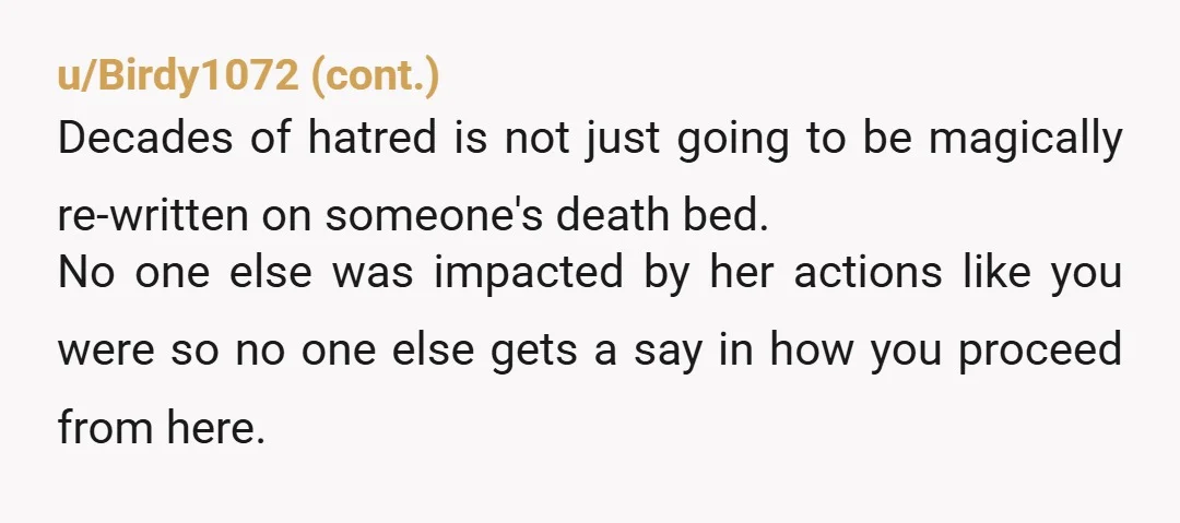 u/Electrical_Ad_947 The thing I think you need to consider is things weigh on you as you get older. I would take some time to consider yourself in this situation. Your...