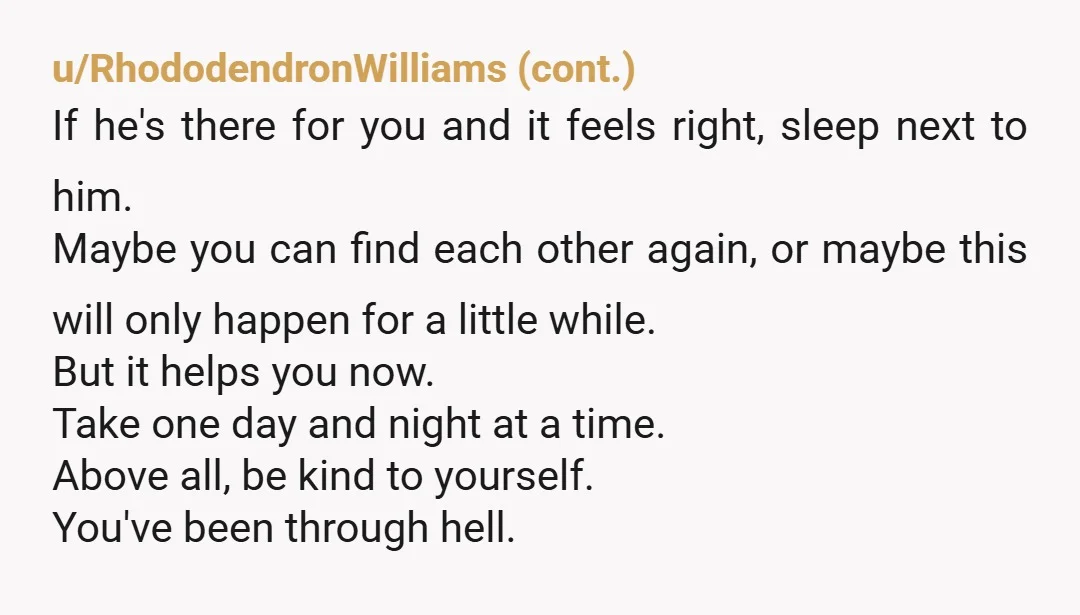 u/Cosimo_the_Tired Sounds like you both need some individual and couples grief therapy. You are having sex as an emotional outlet for all the pain you're carrying, but not making any...