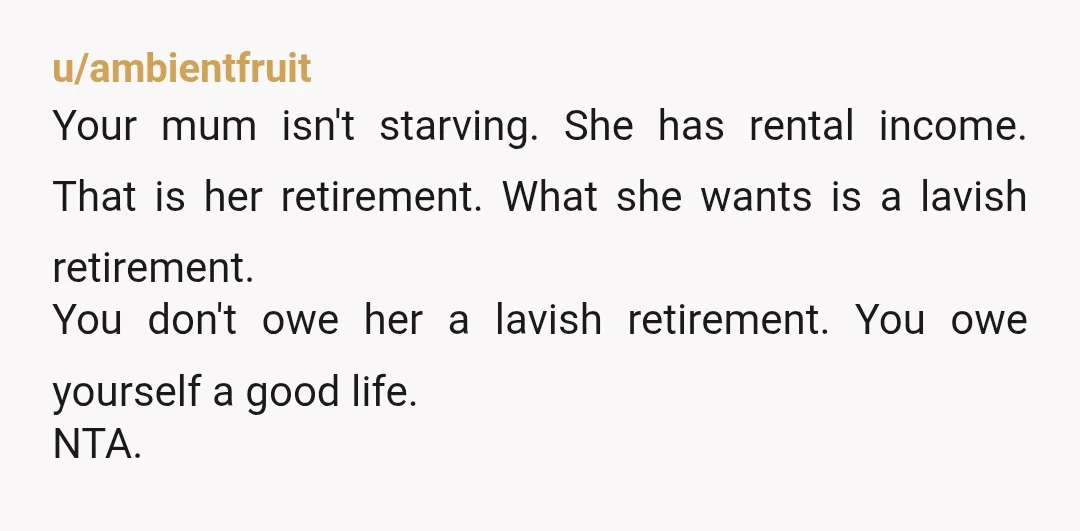 u/Dear_Reflection2874 NTA. I thought when I saw the title that the three of you lived at home. All of you are out on your own with families of your own....