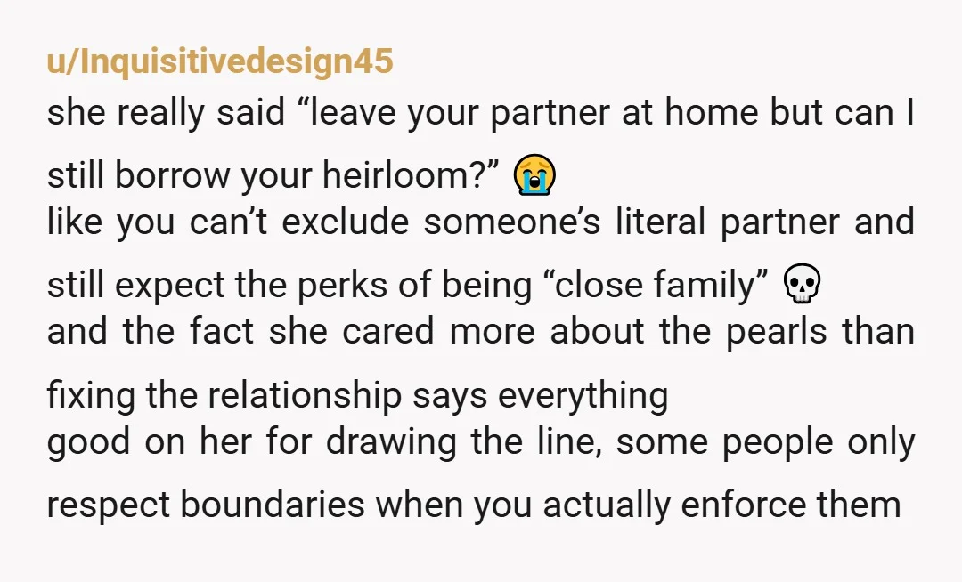 u/Lazy_Crocodile OP seems lovely. I love that she has enough hope in her heart that her sister might still see the light. That says a lot about her worldview to...