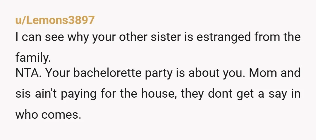 u/ObjectiveDuck6969
NTA. if she can’t go without her friend to your celebration weekend, i guess she can’t go