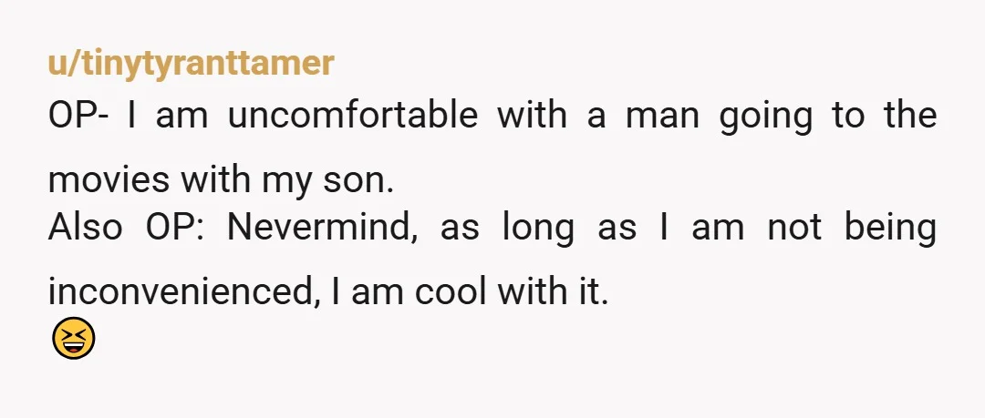 u/Terrible_turtle_ "An adult man" also known as the father of your son's friend. This is not weird, being upset by it kinda is though. The mom told you the concerns....