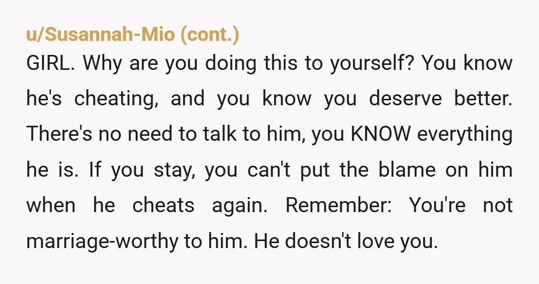 u/Twinklelav I’m giving you some tough love and I’m sorry for that but this guy likes having you around for now but doesn’t fully want you. Leave. You have plenty...