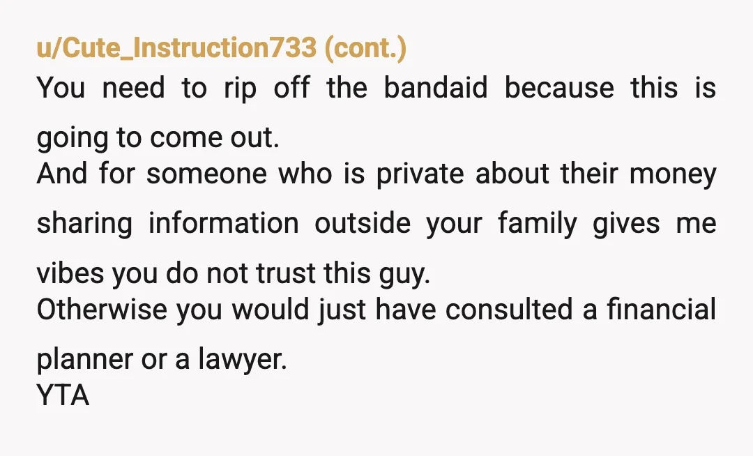 u/ExcitingVegetable315 Talk to a tax attorney and it another lawyer. Many people are married and have different bank accounts. Even if you divorce he can’t touch it. It was yours...