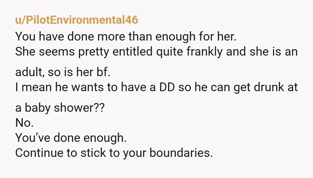 u/Alternative-Cow-8670 I always stood under the impression that baby showers are a surprise event where the mom to be is kept largely out of any planning etc and rocks up...