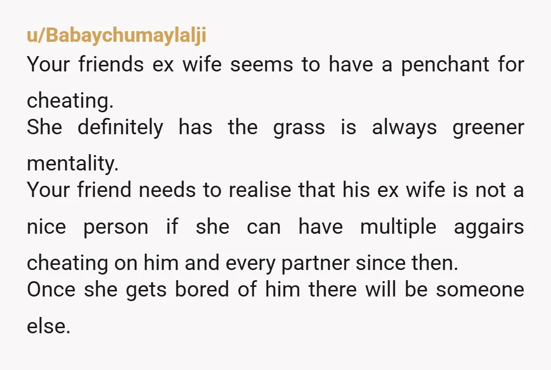 u/Cultural_Purpose_912 Yes you did the right thing, drop him, he is selfish and he is literally like that friend that goes back to her toxic ex bf whenever you give...