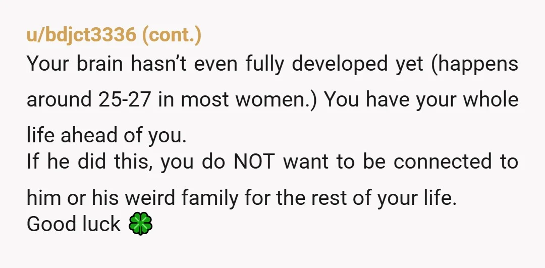 u/Expensive_Sense7991 You know what to do! You do not want to have babies do not have a baby! Honestly, I feel like what he did was a crime and I...