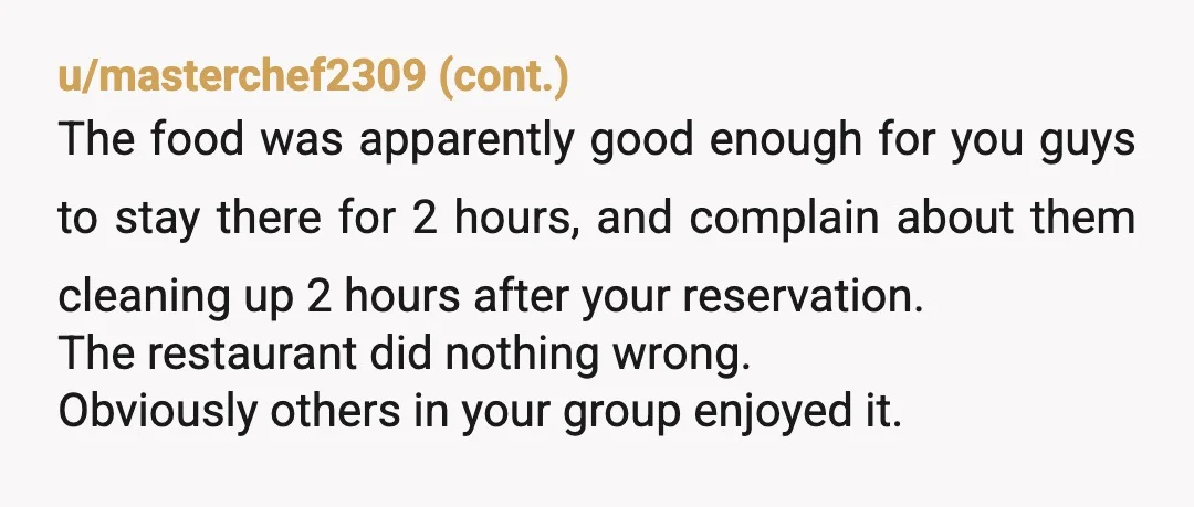 u/MaximumBandi No you wouldn't be the jerk for leaving an honest review. Just keep it fair and factual.mention the unexpected pricing, buffet set up, and service timing, without overly emotional...