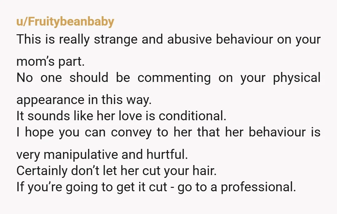 u/EditorObvious3522
You are 26, live at home, and don’t have a car.  You have bigger problems than your hair.