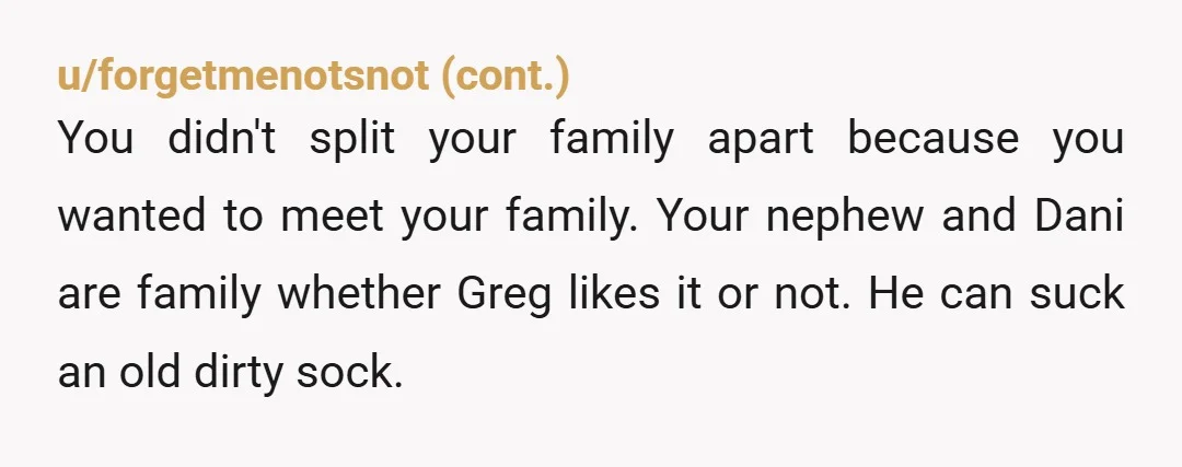u/DescriptionFew6118 Nta obviously. Your nephew is the king of ah though. I hope his ex takes him to court for unpaid child support and shows his lack of presence in...