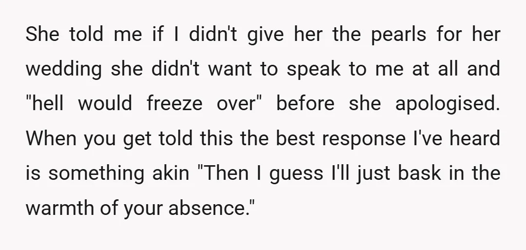 u/Designer_Life_371
OOP is a real one. She doesn't need that family. They sound worthless