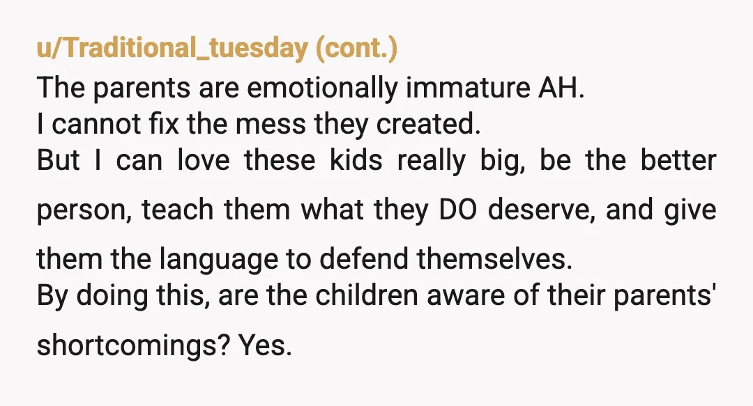 “Here’s the thing, you can’t just say ‘well you haven’t had any kids so you don’t know anything about kids.’ I’ve never flown a helicopter. But if I saw one...