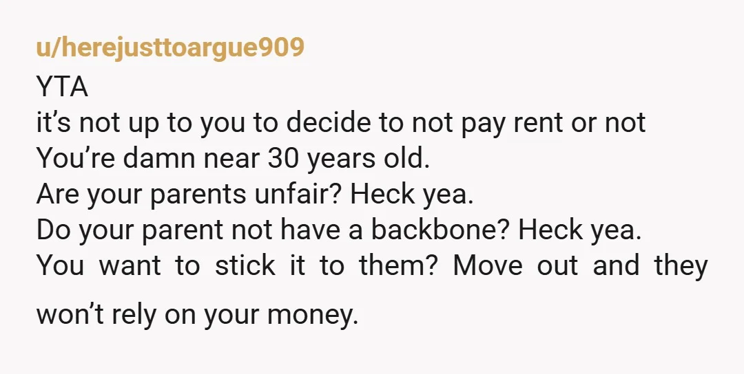 u/Headoutdaplane So you are making a family fight over something you have to pay in life? This really doesn't have anything to do with your sister. If your parents get...
