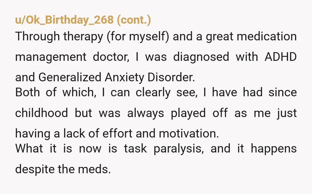 u/Metternic 2 unhappy parents is a rough childhood. You need to have a serious convo about counseling but from what it feels like, you’re already done. That’s ok, but you...