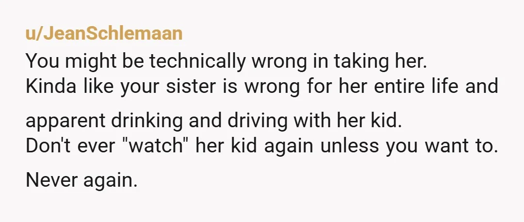 u/SunshinePrincess21 NTA. Tell sister next time she tries to ‘use’ you, she might need to start her search at the police station instead of your appt.