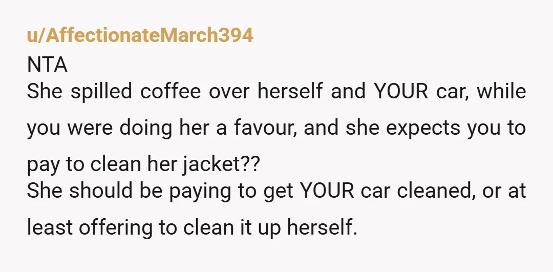 u/lavieboheme_ NTA. I was going to say you should probably just let it go and should have tried to get it out first before discussing charging her, and I was...