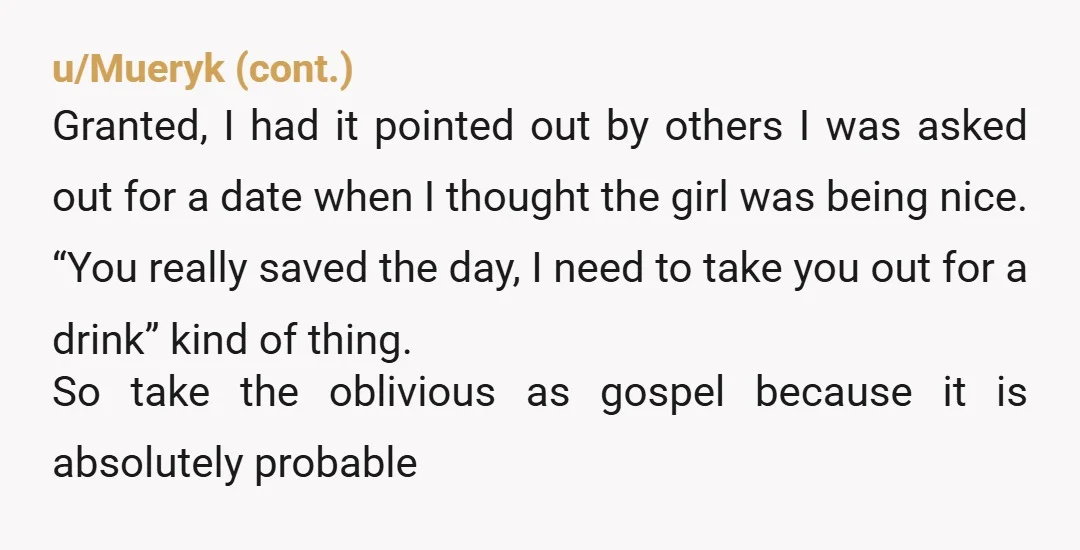u/Unfriendly_Giraffe
Take notes - this is how a man reacts when he's serious about his relationship.