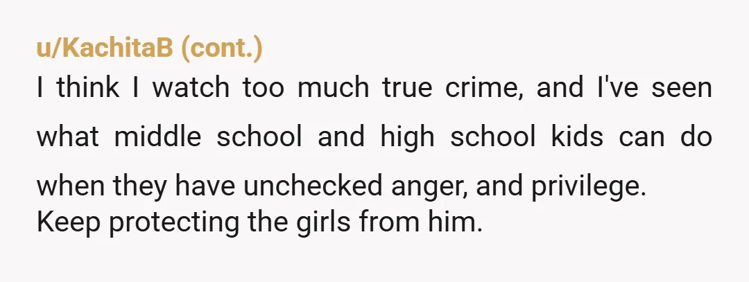 u/Story_Time NTA I'm glad that Claire has witnessed/experienced someone prioritising her and her safety over her younger brother. Obviously we have limited info but the little we do have indicates...