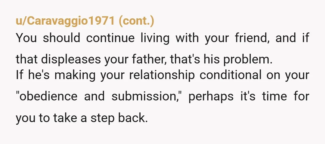 He knows what my answer will always be when asked to choose between them and I'm not sure where we go from here. I don't know what advice anyone can...