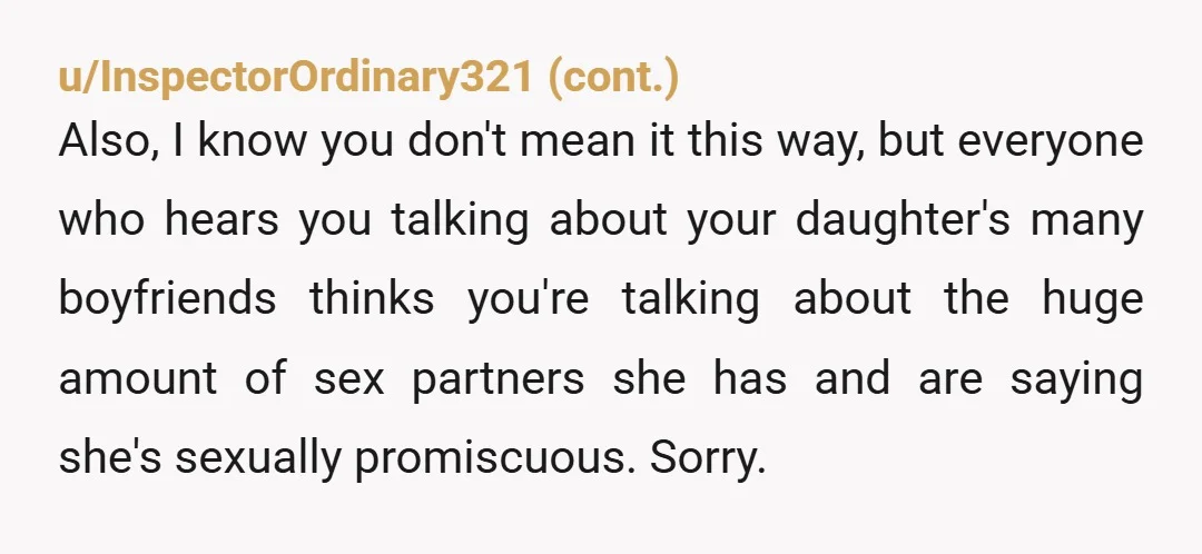 u/New_Photograph_2803
That joke, although funny to you, does not reflect well on your daughter. YTA if you continue to use it