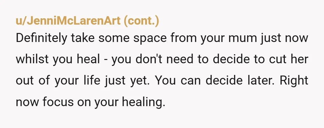 u/Puzzled-Dream1321 Your parents are abusive. \- You didn't play outside as a kid. \- You didn't practice a sport as a kid. \- This sedentary lifestyle led to health problems....
