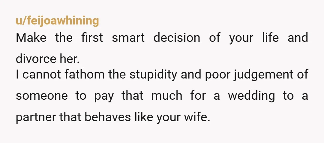 u/Electrical_Beach169 Email divorce lawyers while you’re in Japan. Be ready to file for divorce when you get back. Do not have sex with her on this trip so you don’t...