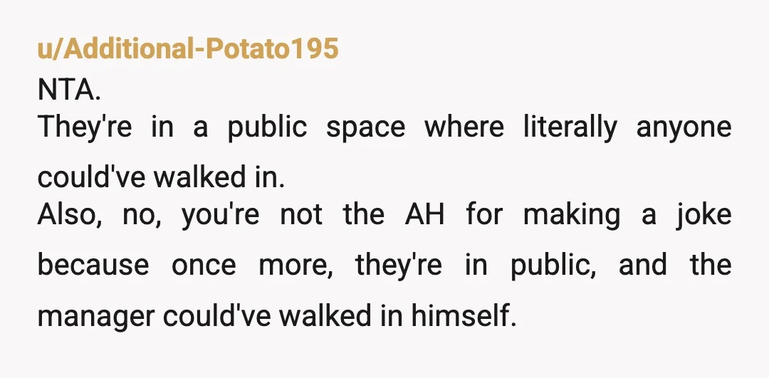 u/Sparky_Zell
NTA. If you don't want your activities made public, maybe don't do them in public.