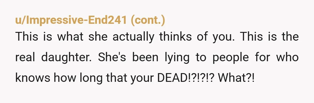 u/Comfortable_Sky_446
Let your ex pay from now on and take a break from your daughter, for your sake.