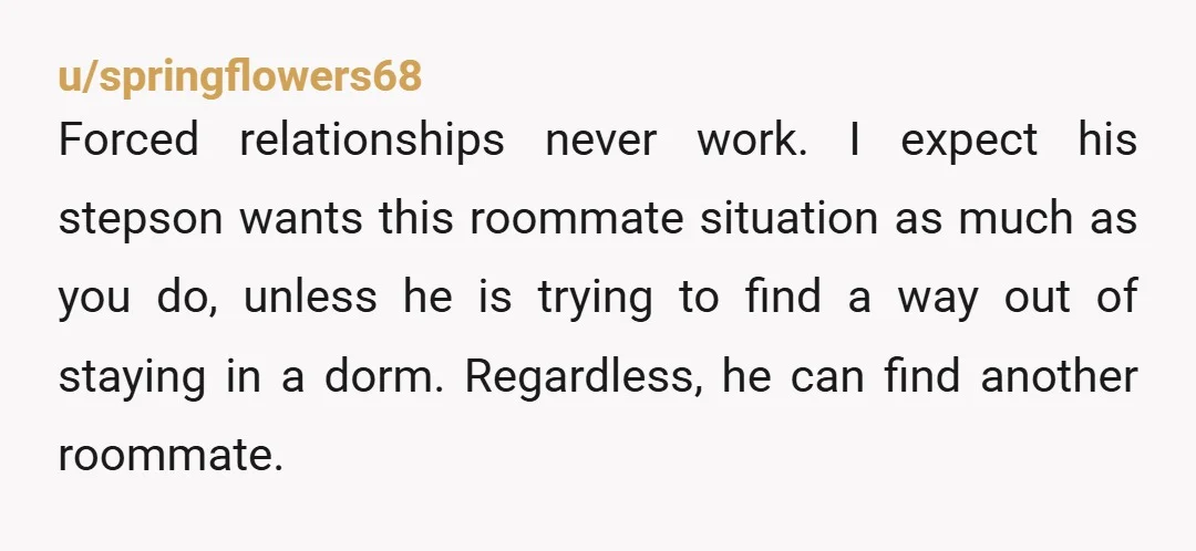 u/United-Loss4914 If his philosophy is to put the step family first - why isn’t he providing a place for the step-son? Nothing he says makes sense. He thinks family should...