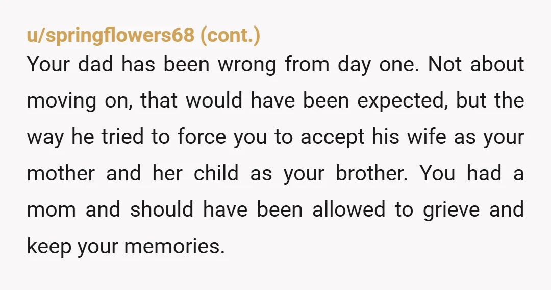 u/ScottieJones Family should really have unconditional love for each other.. Meaning his love for you isn't dependent on how much you help your step bro. Your dad seems to kinda...