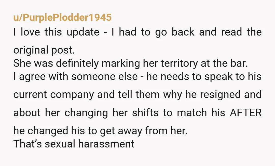 u/lydocia I'm waiting for the update where Amy found out where his next job is going to be, applied there as well and is now stalking him at his new...