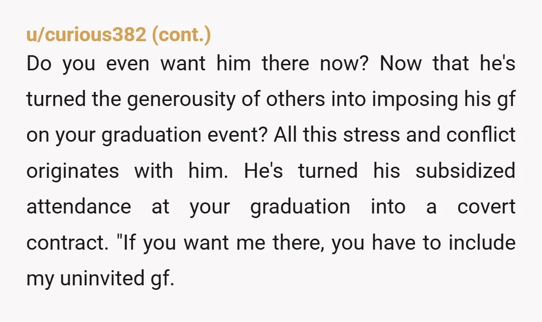 u/Woodpog NTA OP 100%. You're right to feel that way, and it's also rude of him to expect his girlfriend to be allowed to stay in the Airbnb that your...