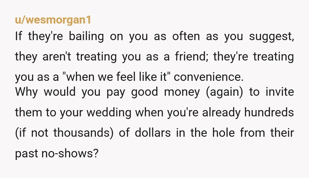 u/zerofifth
This isn’t about being an AH or not, this is about whether or not you should consider these people friends let alone your best friends