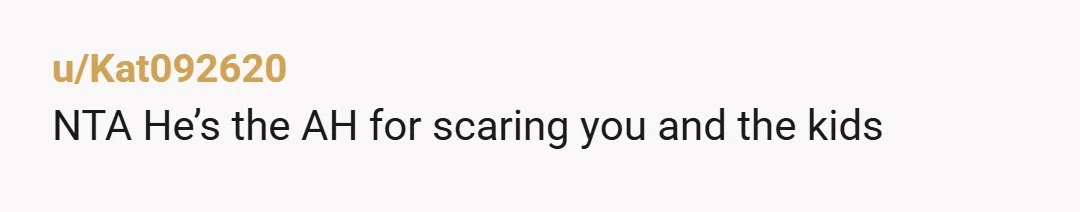 u/HeathenHoneyCo YTA if you continue to let him drive your kids around knowing that he not only doesn’t actually regard their safety but is also completely delusional about his own...