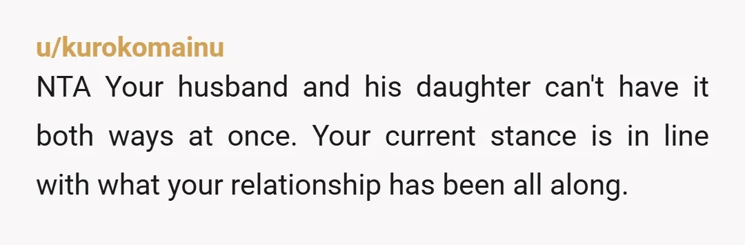 u/PurpleEmotional1401
NTA and hang on to your money. Sorry you're married to an invertebrate.