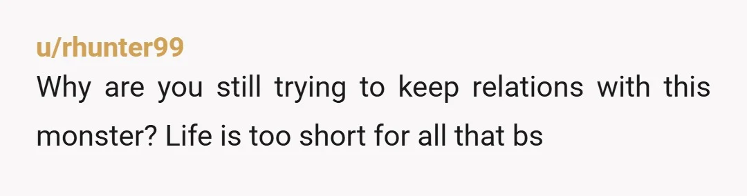 u/Dry-Leopard-6995 I would never stay in her home again for as long as I lived on planet earth. Start setting boundaries with your brother and family. Stay in a hotel...