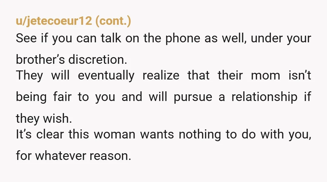 u/ericthehoverbee I don't think that you can continue to do this. She is clearly crazy - maybe post partum?. Your brother is terrified of this realisation and chooses to pretend...