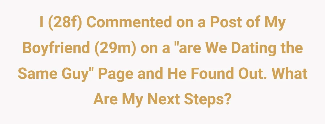 I (28f) commented on a post of my boyfriend (29m) on a "are we dating the same guy" page and he found out. What are my next steps?