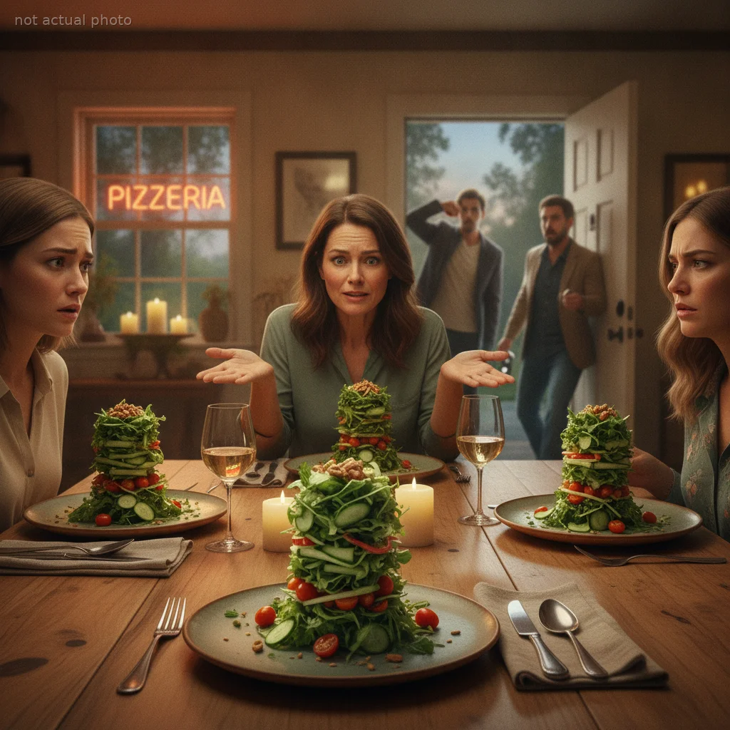 She Promised Vegan Lasagna But Served A Stacked Salad, Leaving Her Hungry Guests To Flee To A Pizzeria