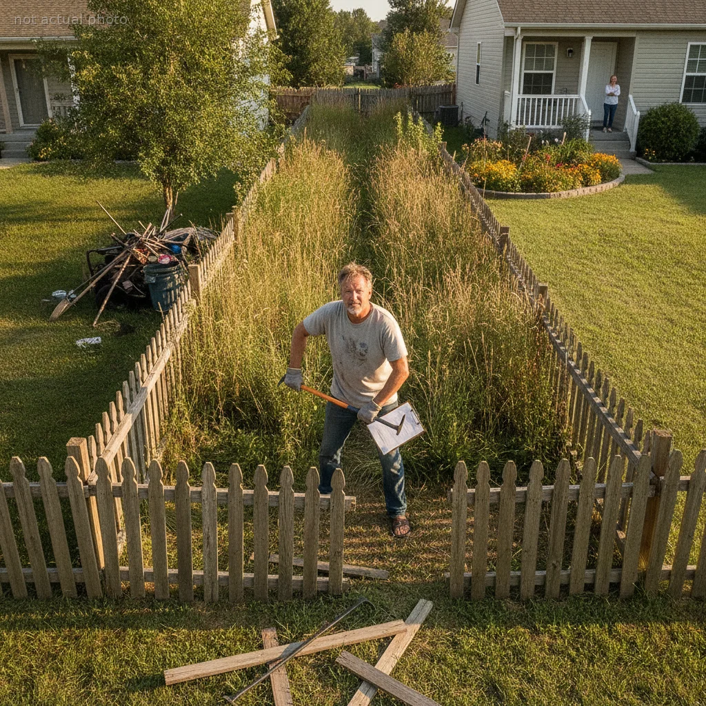 Angry Neighbor Calls Code Enforcement to Complain About Weeds, Ends Up Having to Tear Down His Own Fence