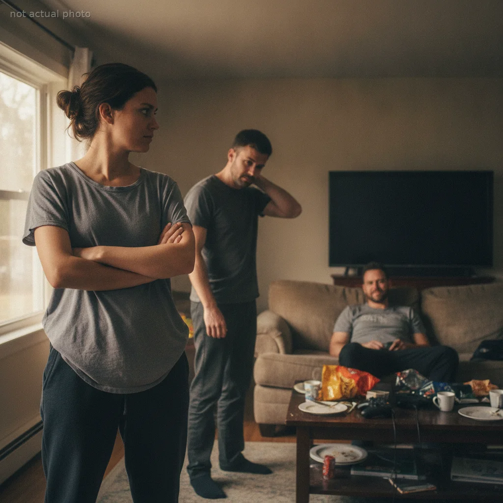 Woman Refuses to Wear a Bra at Home After Husband Moves His Freeloading Friend In Without Asking