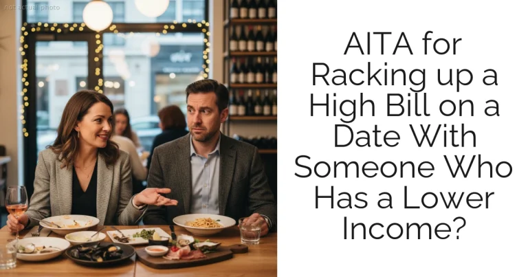 AITA for Racking up a High Bill on a Date With Someone Who Has a Lower Income?