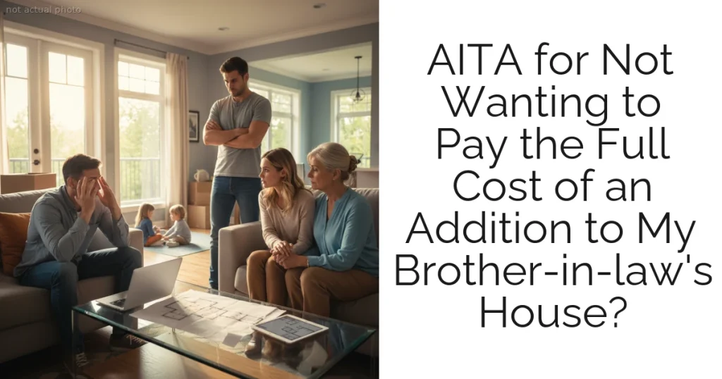 AITA for Not Wanting to Pay the Full Cost of an Addition to My Brother-in-law's House?