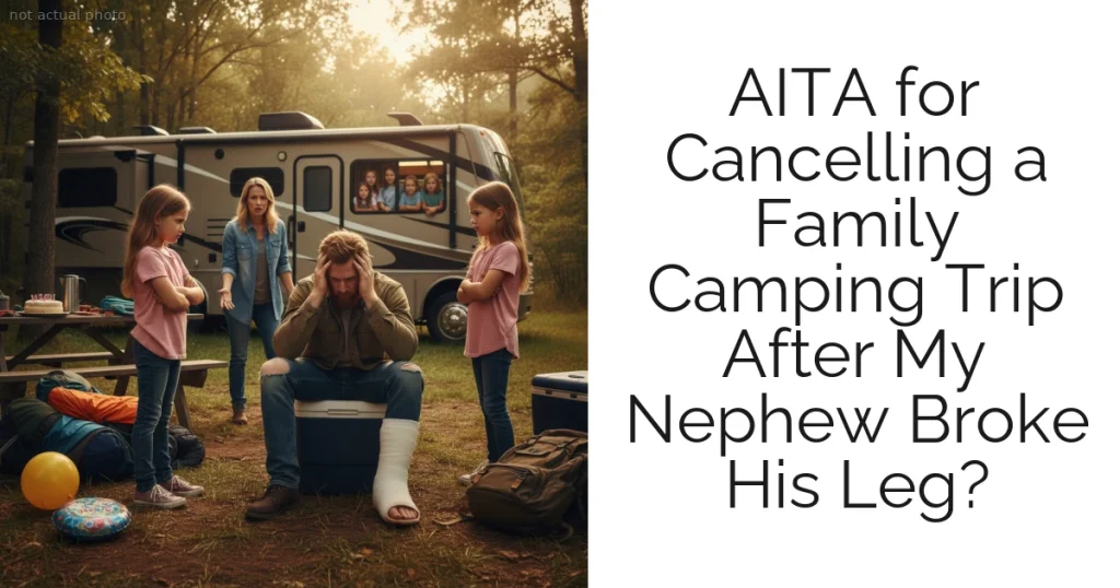 AITA for Cancelling a Family Camping Trip After My Nephew Broke His Leg?