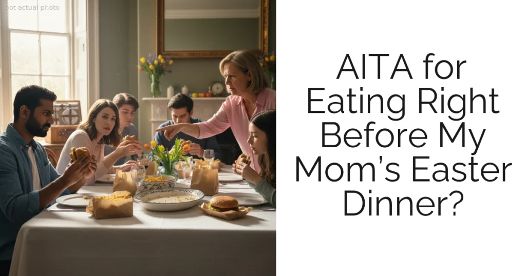 AITA for Eating Right Before My Mom’s Easter Dinner?